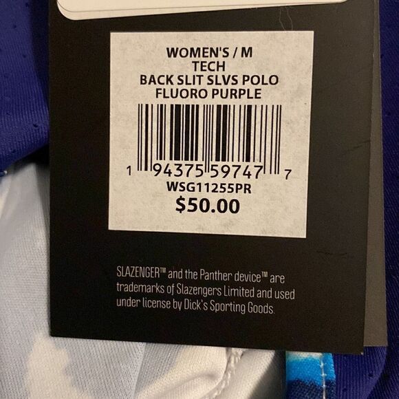 Slazenger Women's Fragment Back Slit Sleeveless Golf Polo medium - Picture 6 of 7